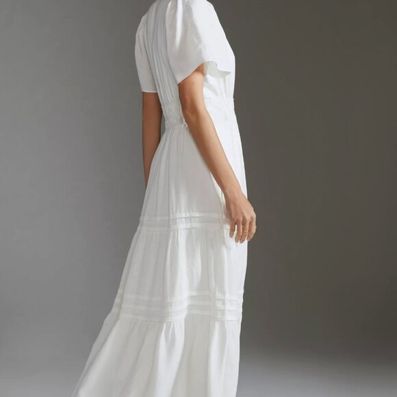 White Linen Anthropologie Somerset Maxi Dress - Picture 10 of 11